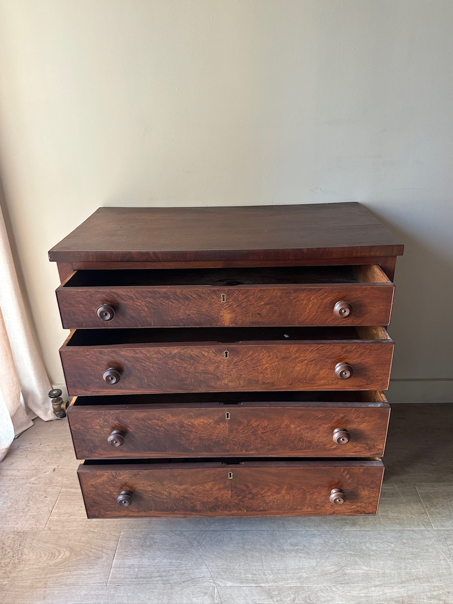 Burled walnut dresser