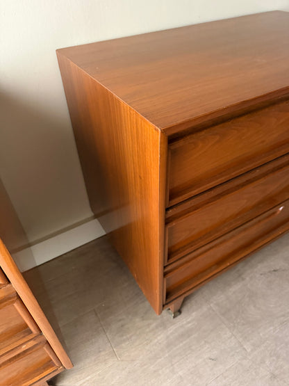 Walnut 3 drawer dressers (right)