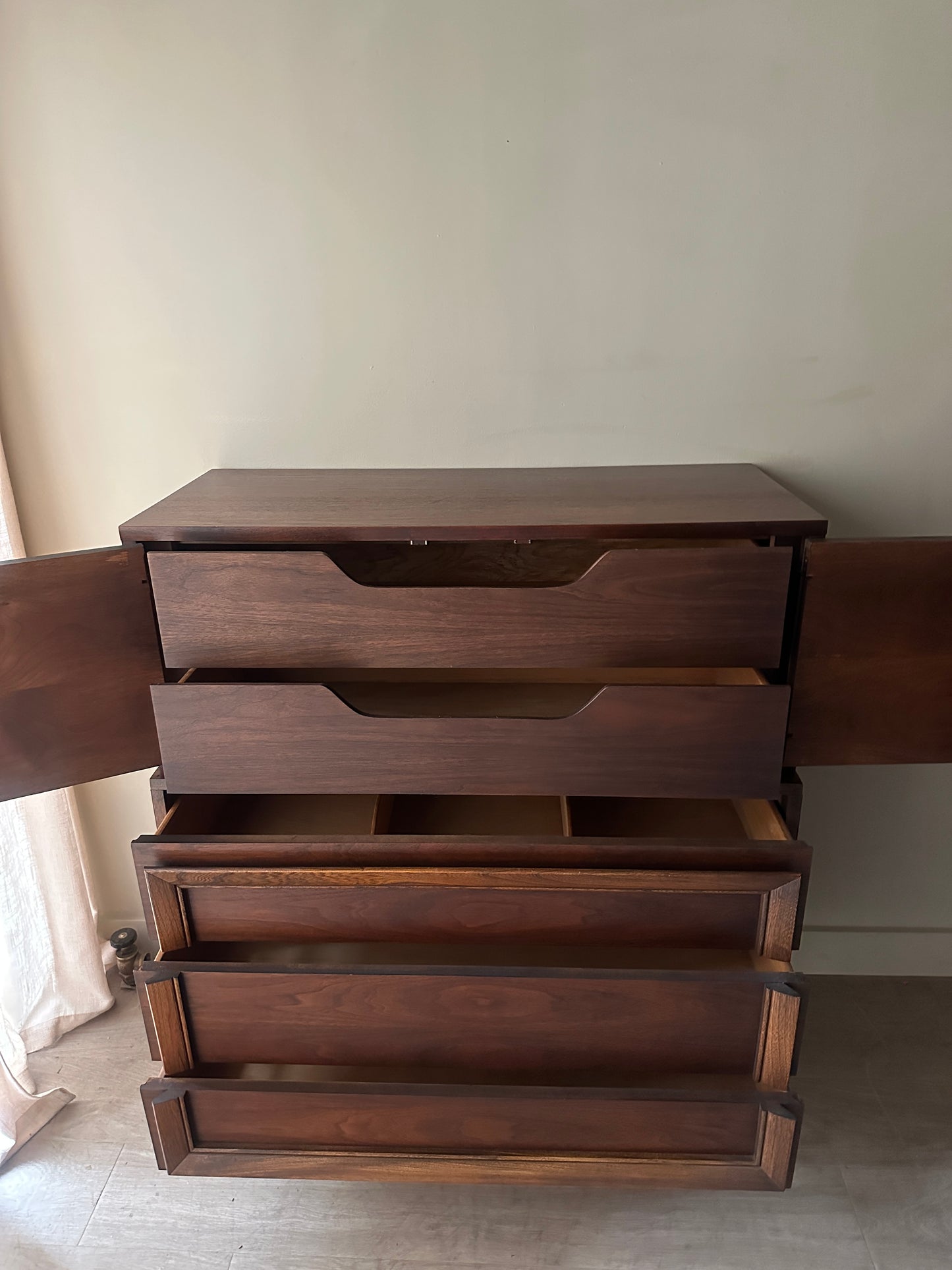 Walnut tallboy