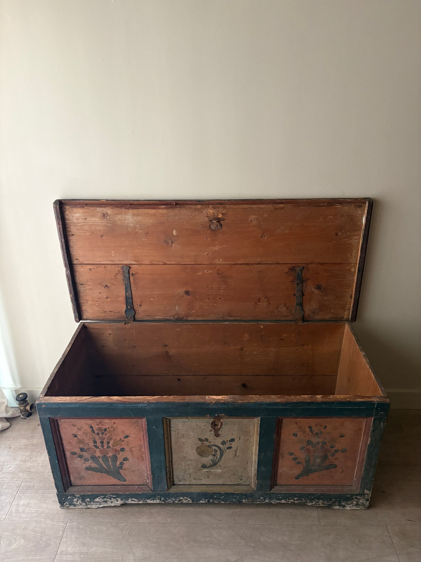 Alpine painted pine chest