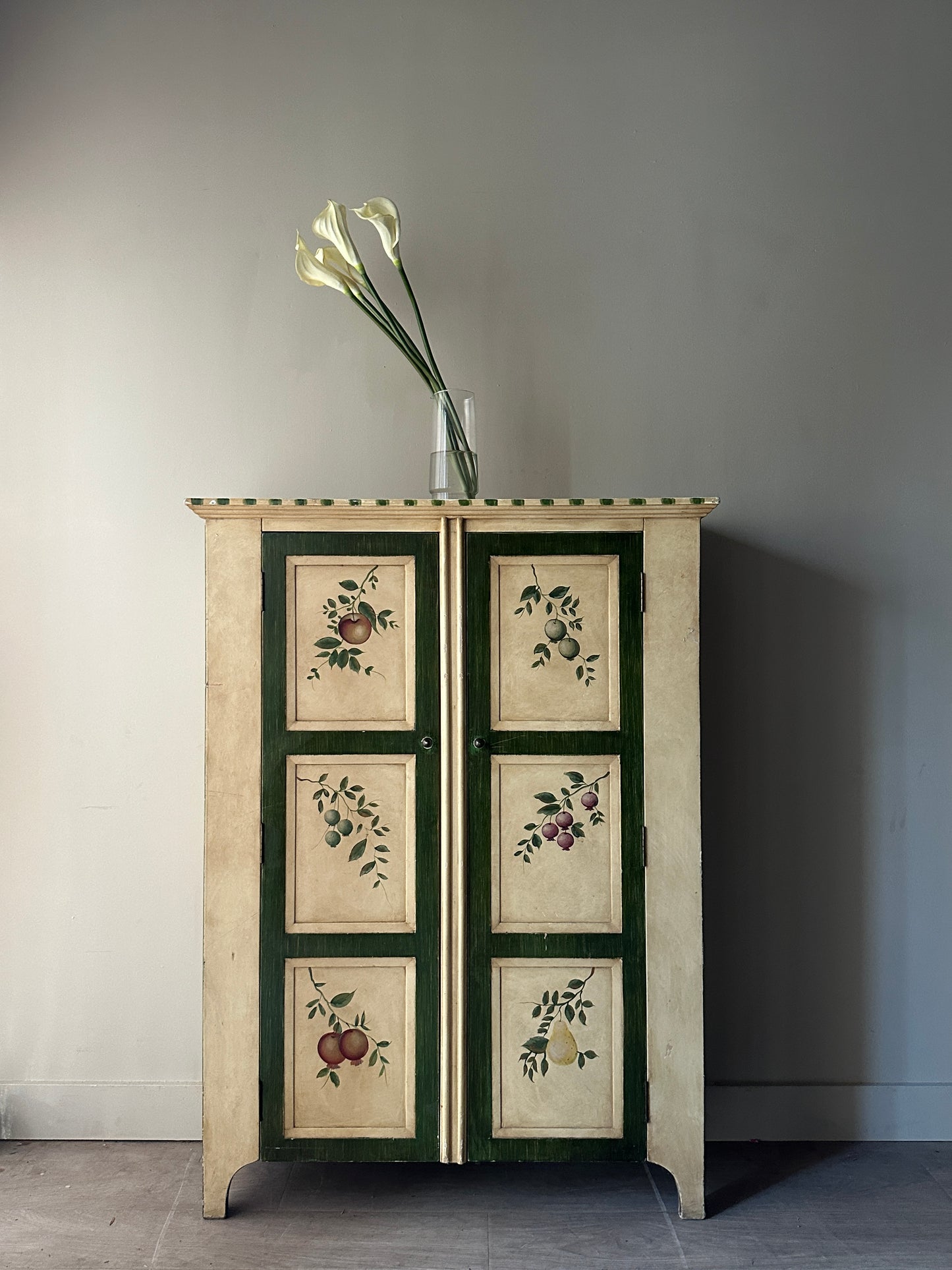 Fruit painted cabinet
