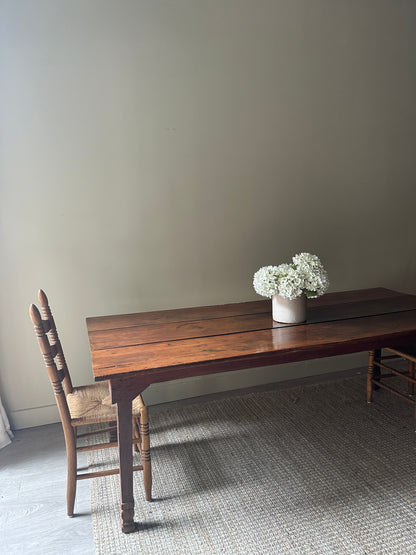 Pine farmhouse dining table