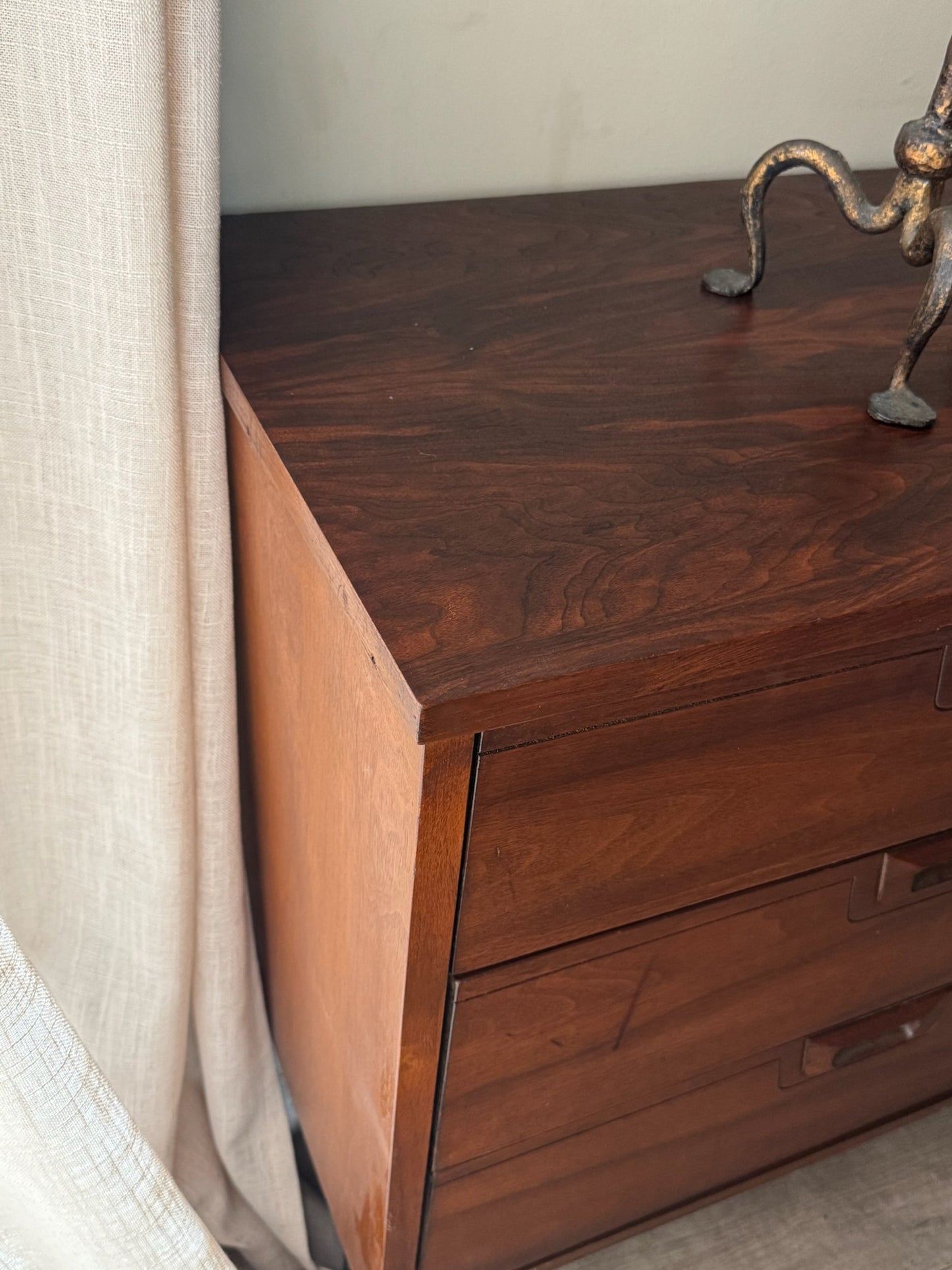Walnut 9 drawer dresser