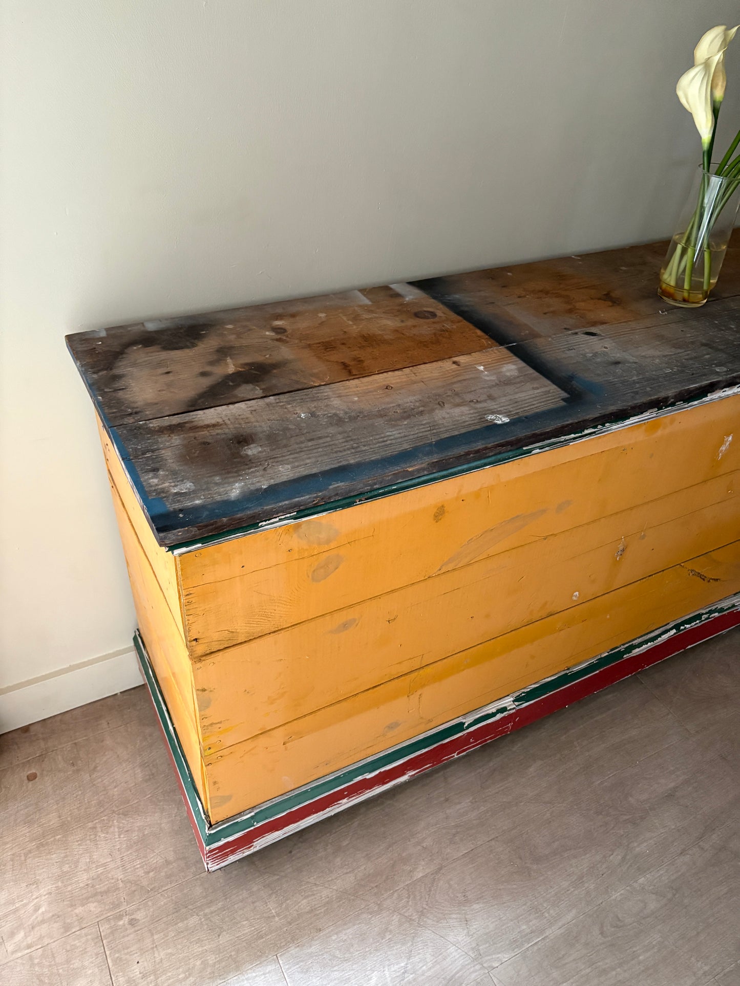 Painted country store counter