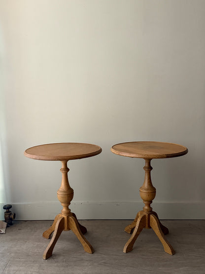 Danish oak side tables. Sold individually.