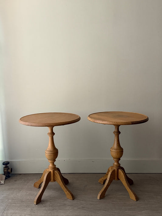 Danish oak side tables. Sold individually.