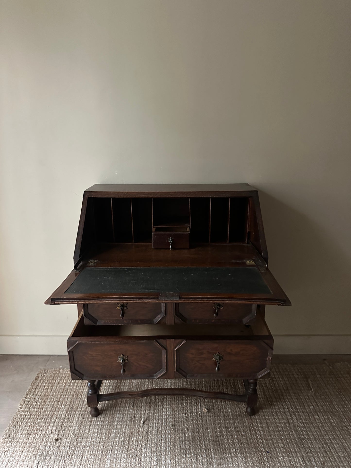 Barley twist secretary desk