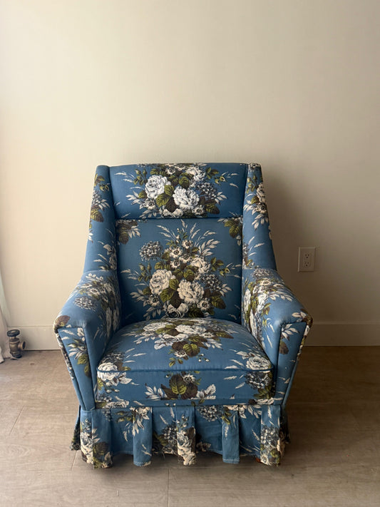Swedish floral lounge chair