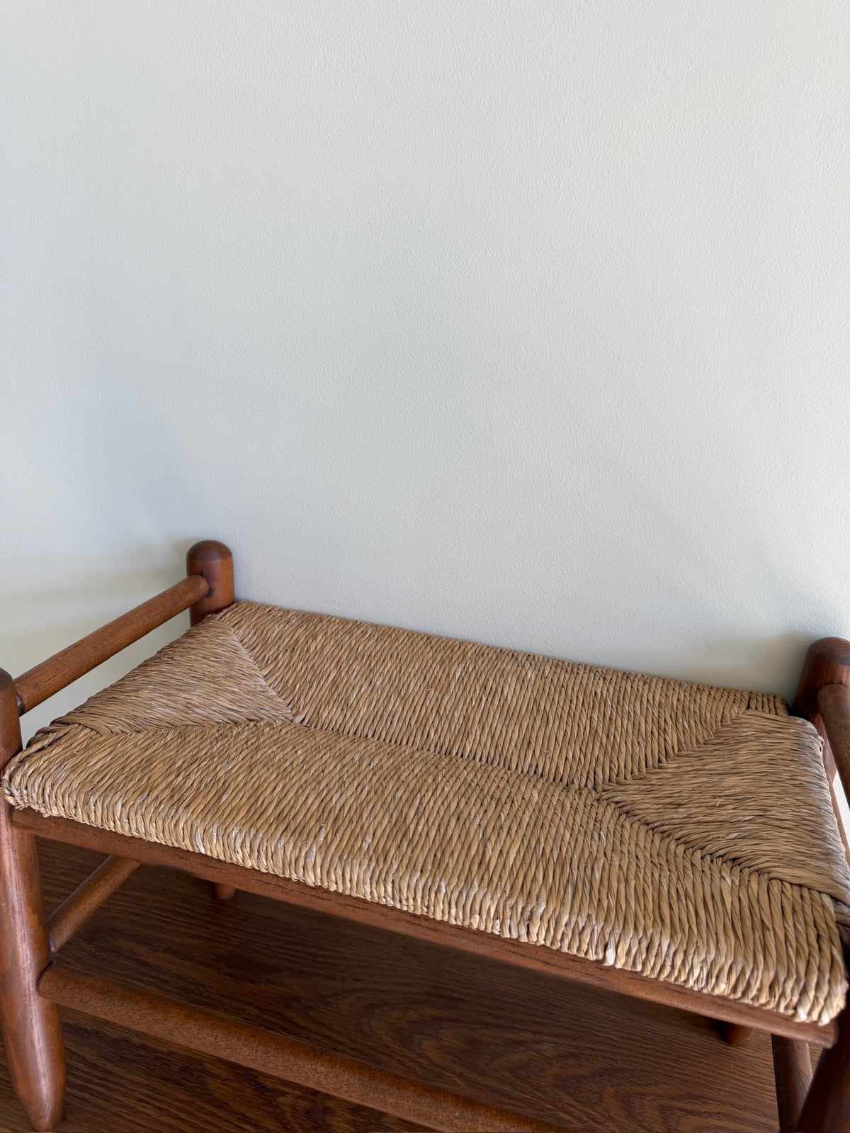 Pine rush footstools (left)