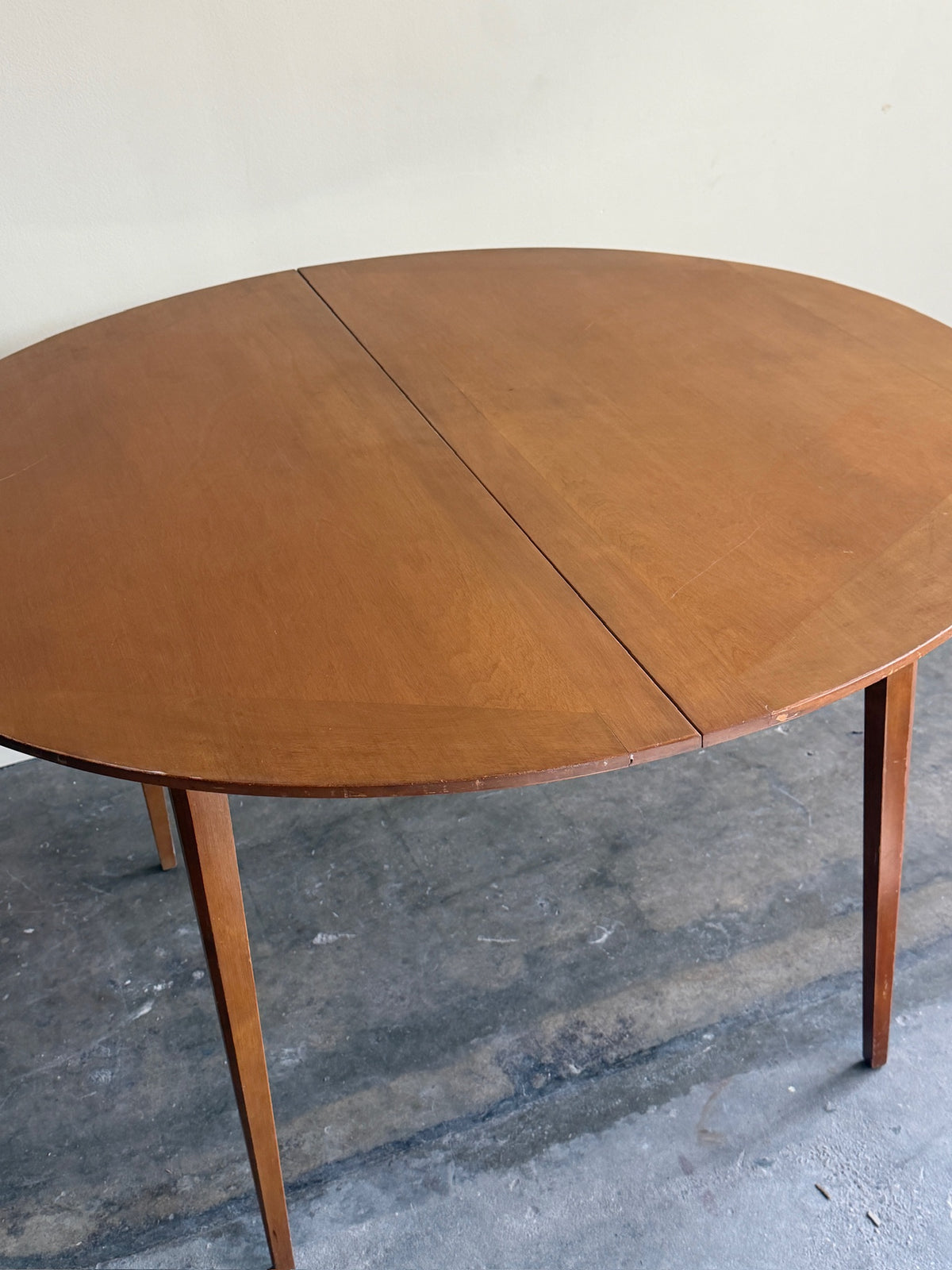 Heywood Wakefield walnut dining table with extensions