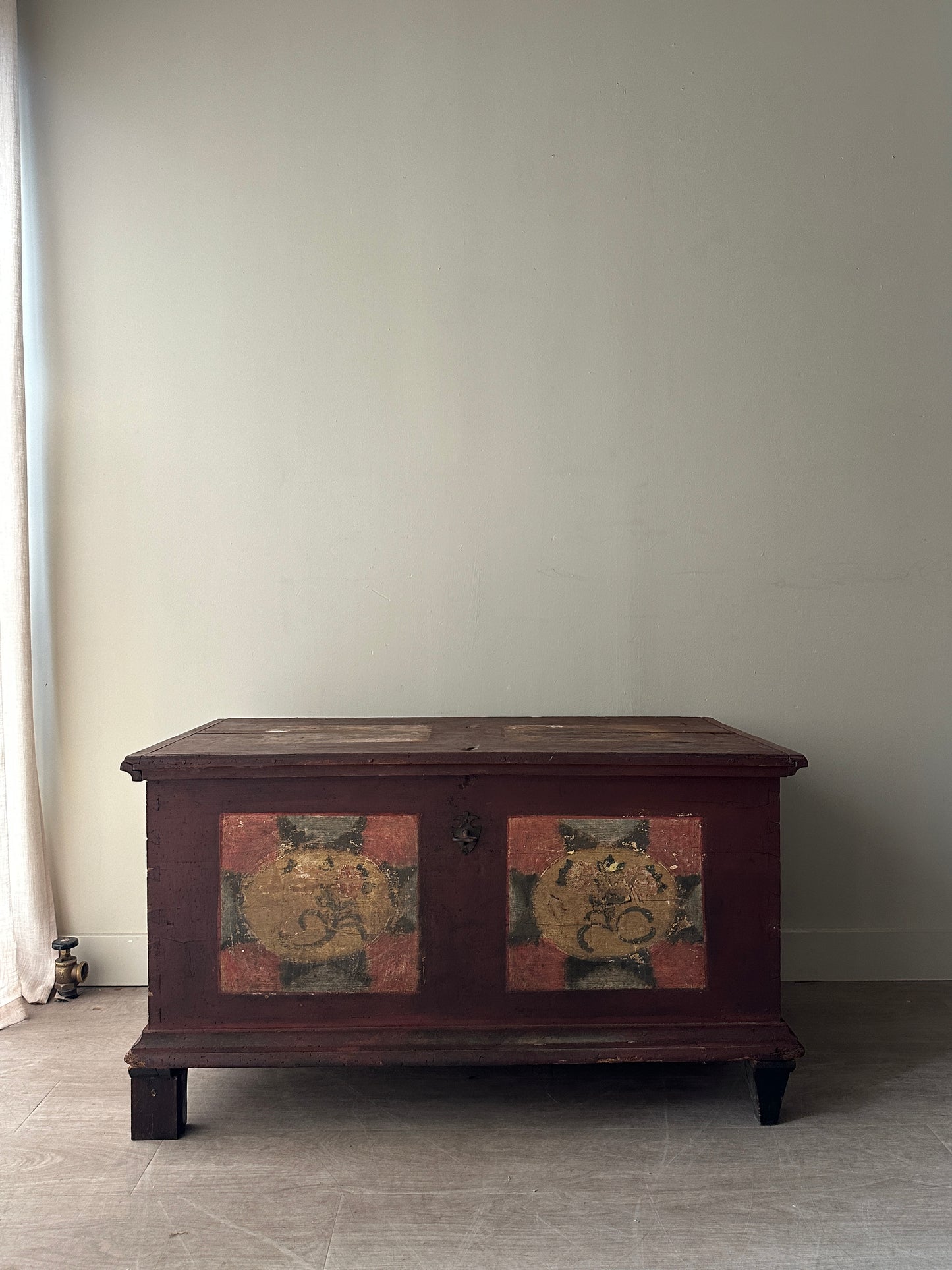 Swedish painted pine chest