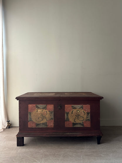 Swedish painted pine chest