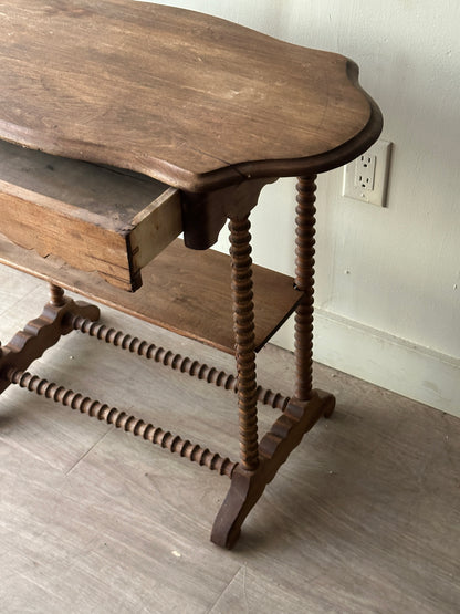 Spindle leg side table