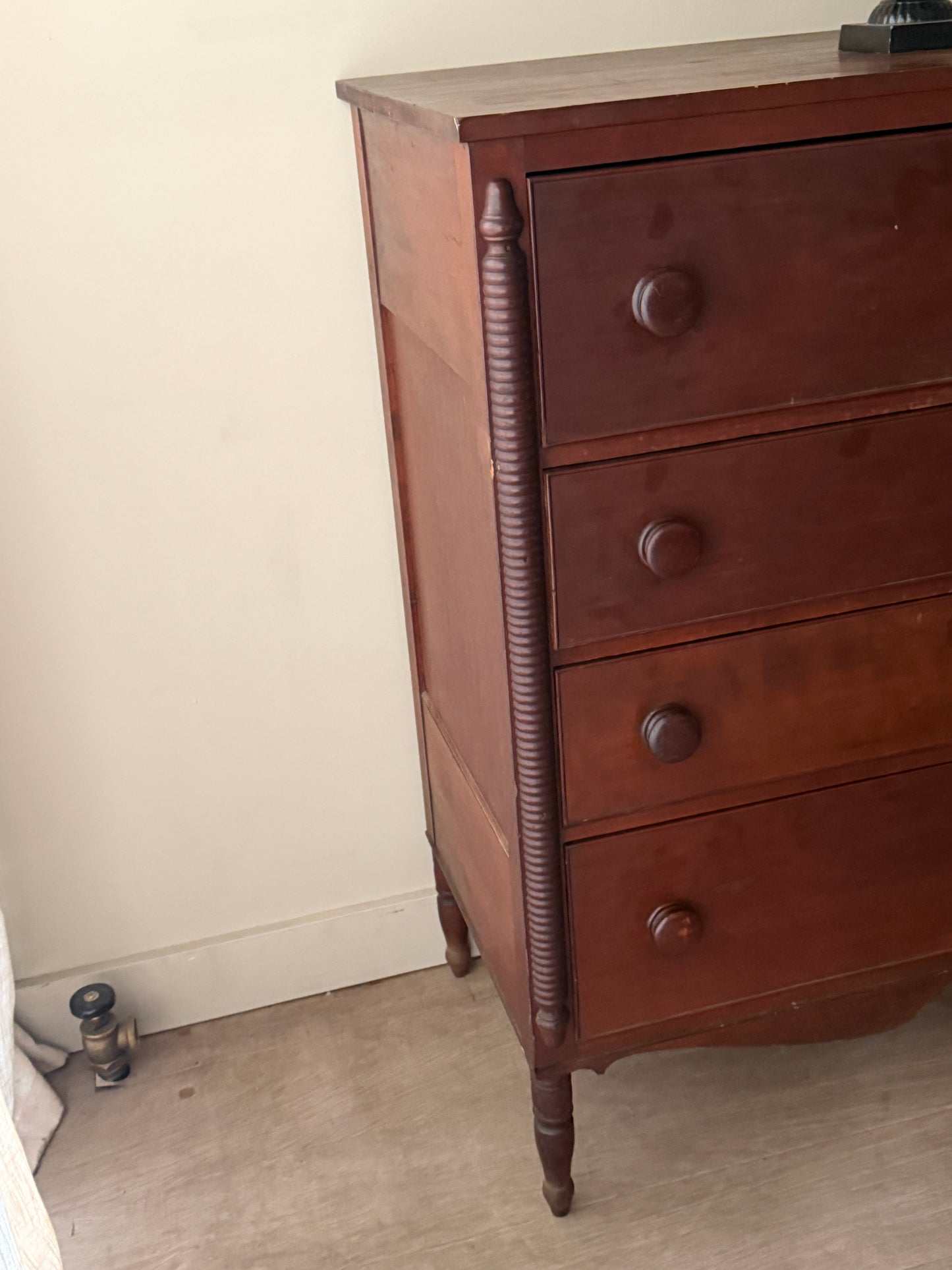 Pennsylvania Sheraton inlaid cherry dresser