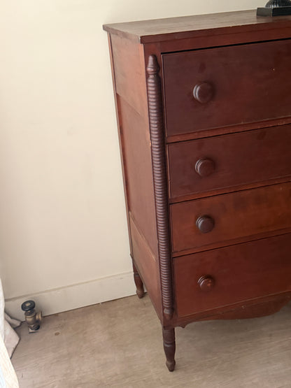 Pennsylvania Sheraton inlaid cherry dresser