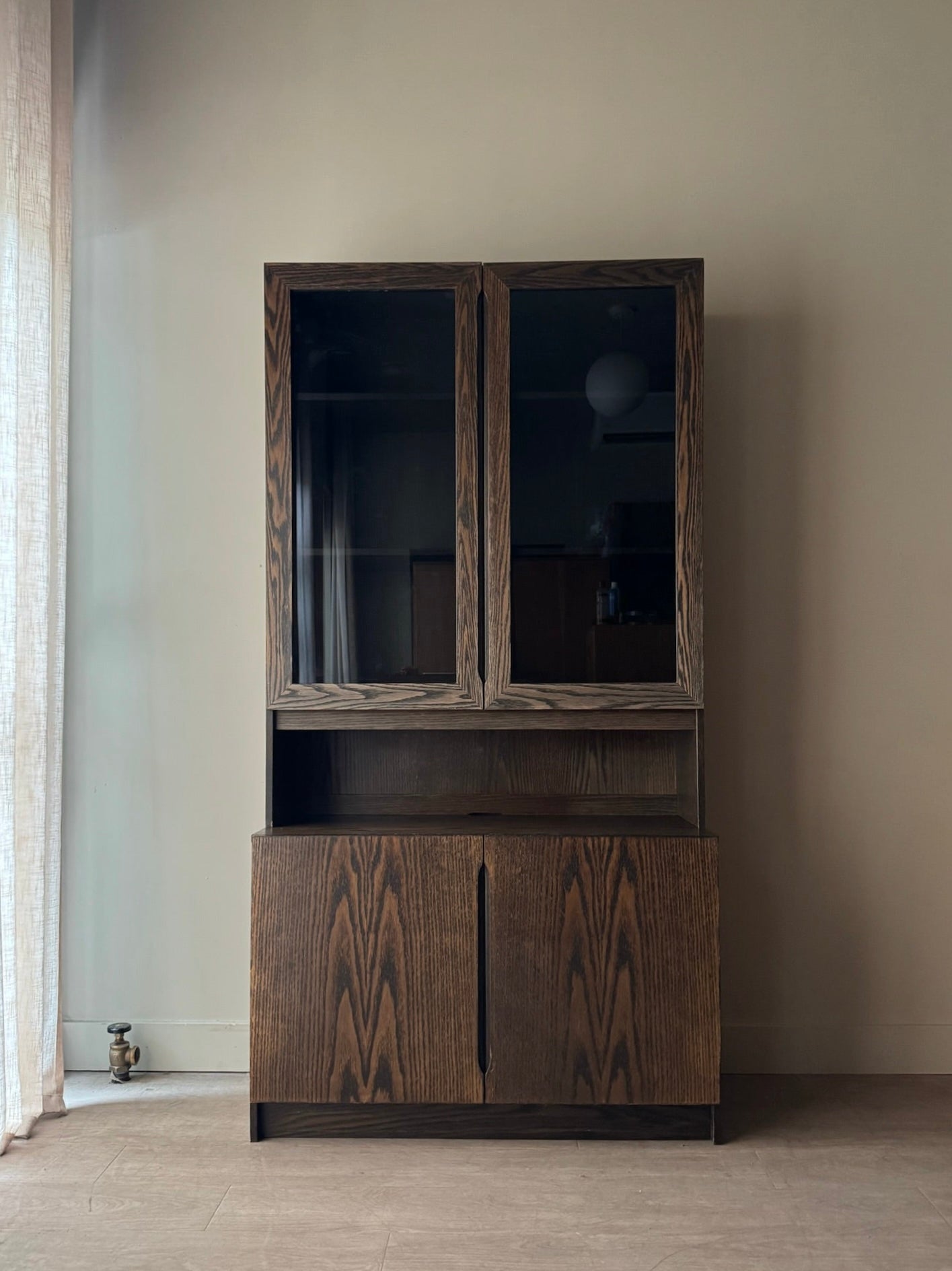 Danish oak display hutch