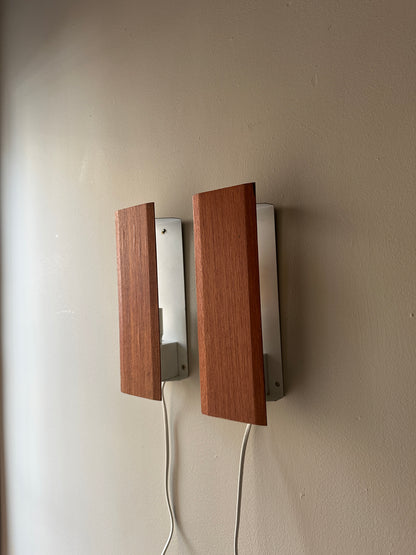 Pair of Scandinavian wall sconces. Sold as pair.