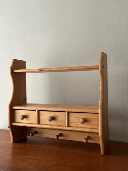 Swedish pine wall shelf