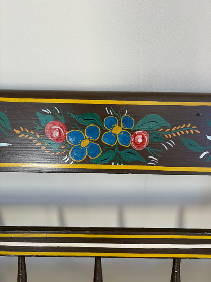 Pennsylvania Sheraton Half Spindle Deacon's Bench