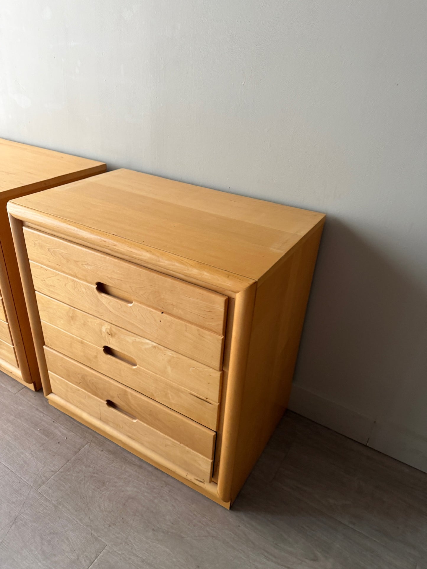 2 Dixie maple dressers or nightstands. Sold individually.