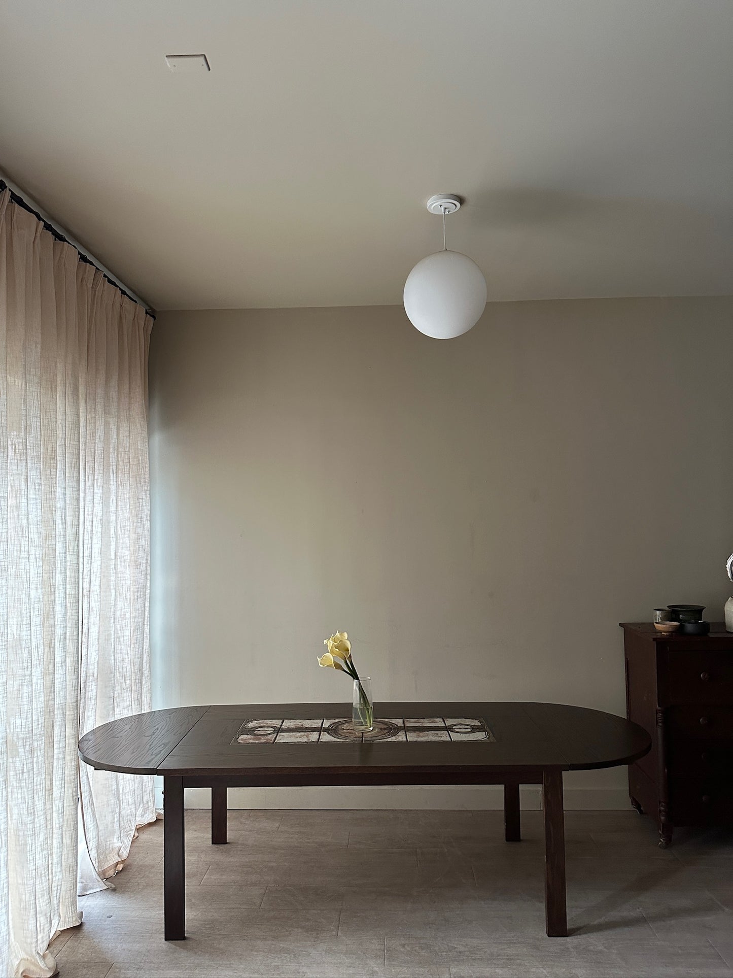 Ox Art Danish oak and tile dining table with extensions