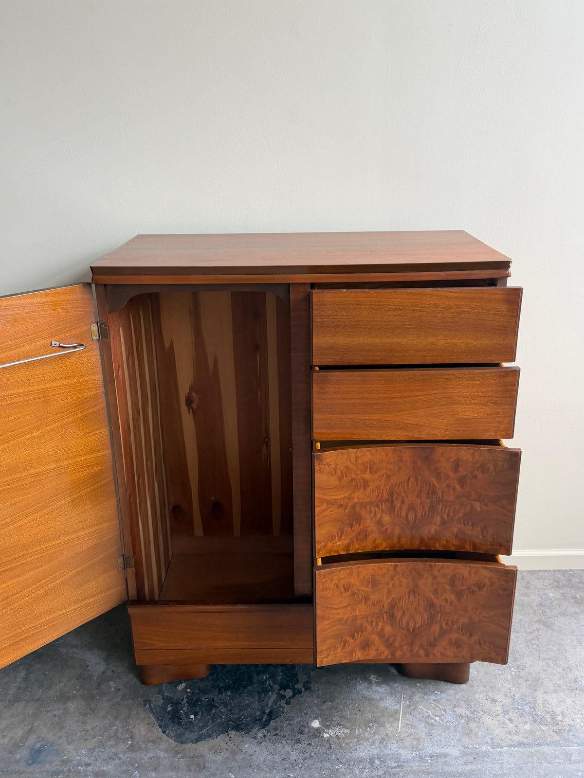 Walnut side by side dresser