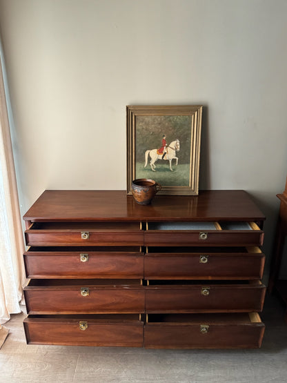 White Furniture walnut 8 drawer dresser