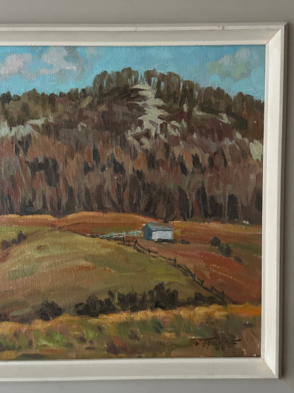 Nikos Tzanoff, "Bromont" Oil on Canvas 1983