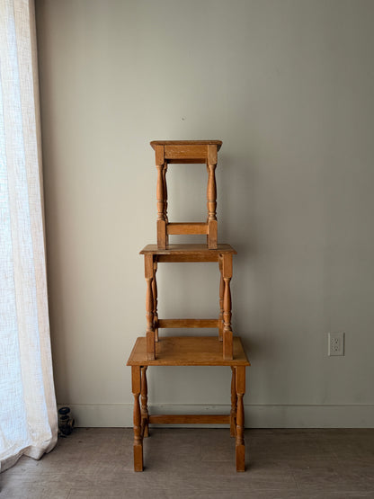 Danish oak nesting tables