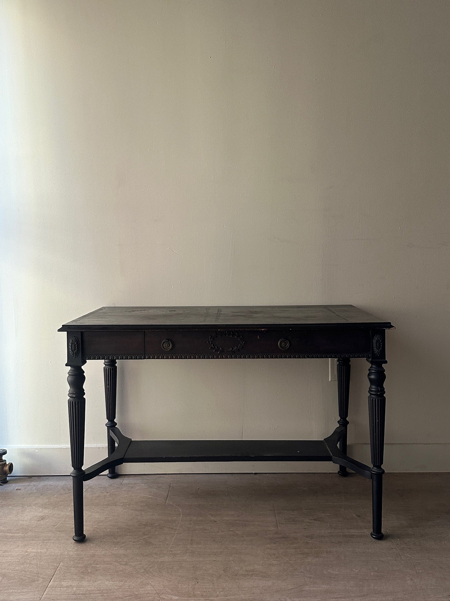 Black painted desk or console table