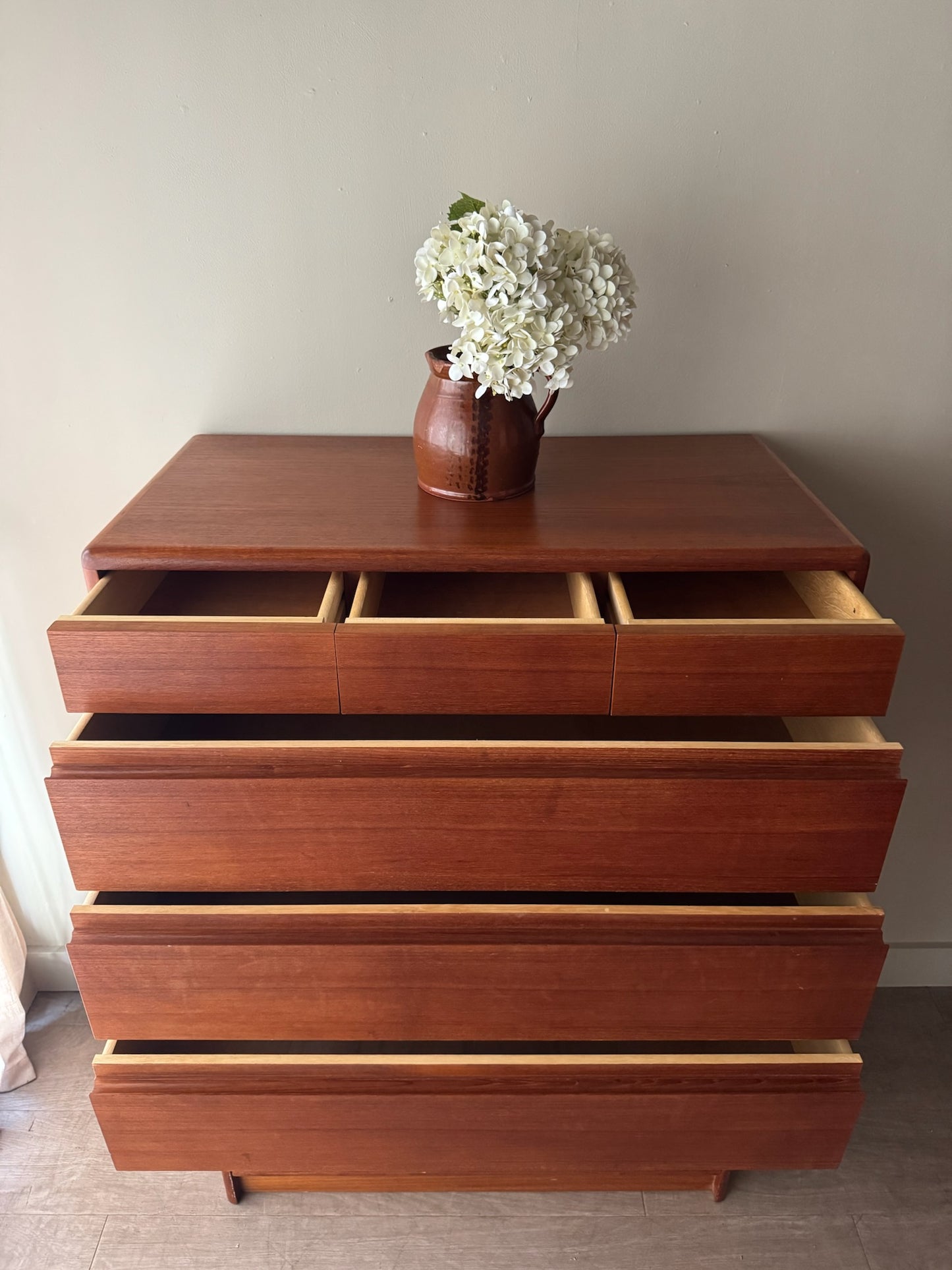 Nordisk Andels-Eksport Danish teak tallboy dresser