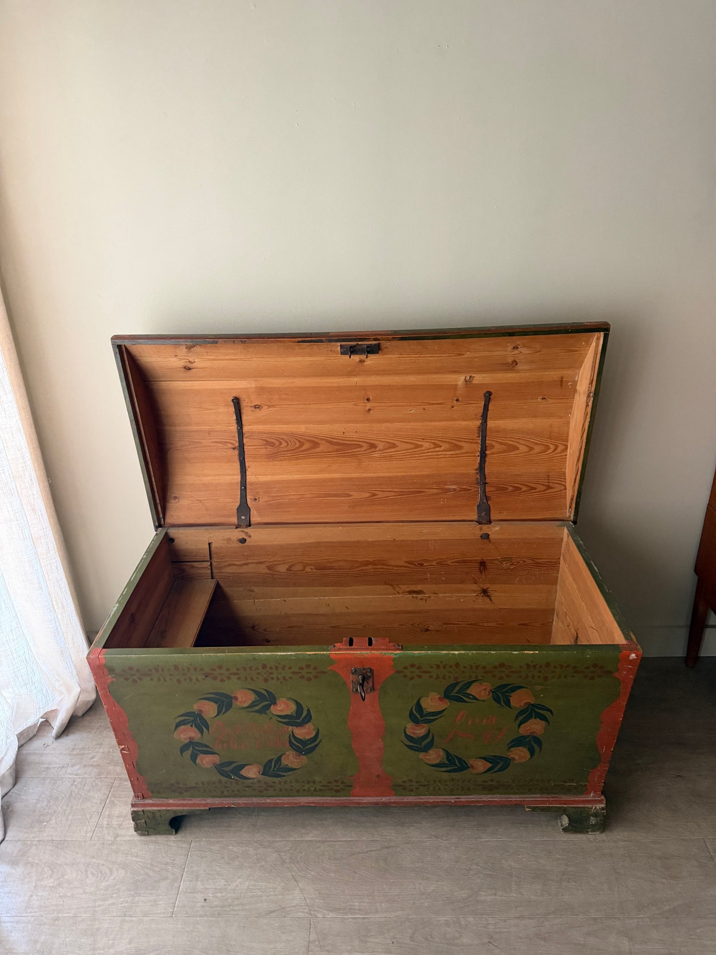 Scandinavian painted trunk