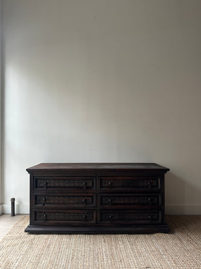 Carved low dresser