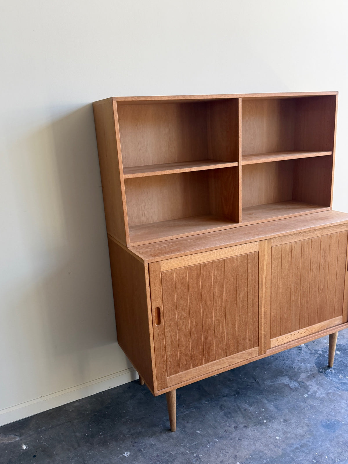 Eric Brouer Danish oak bookcase cabinet
