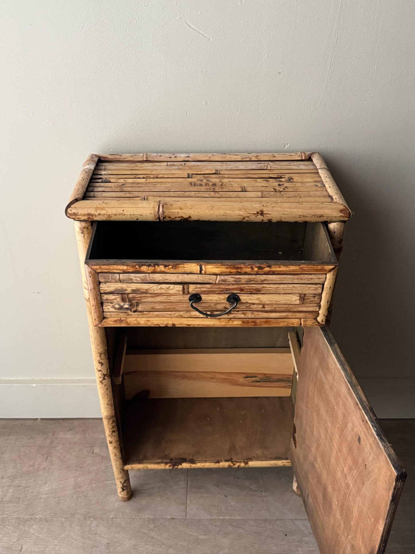 Split bamboo cabinet