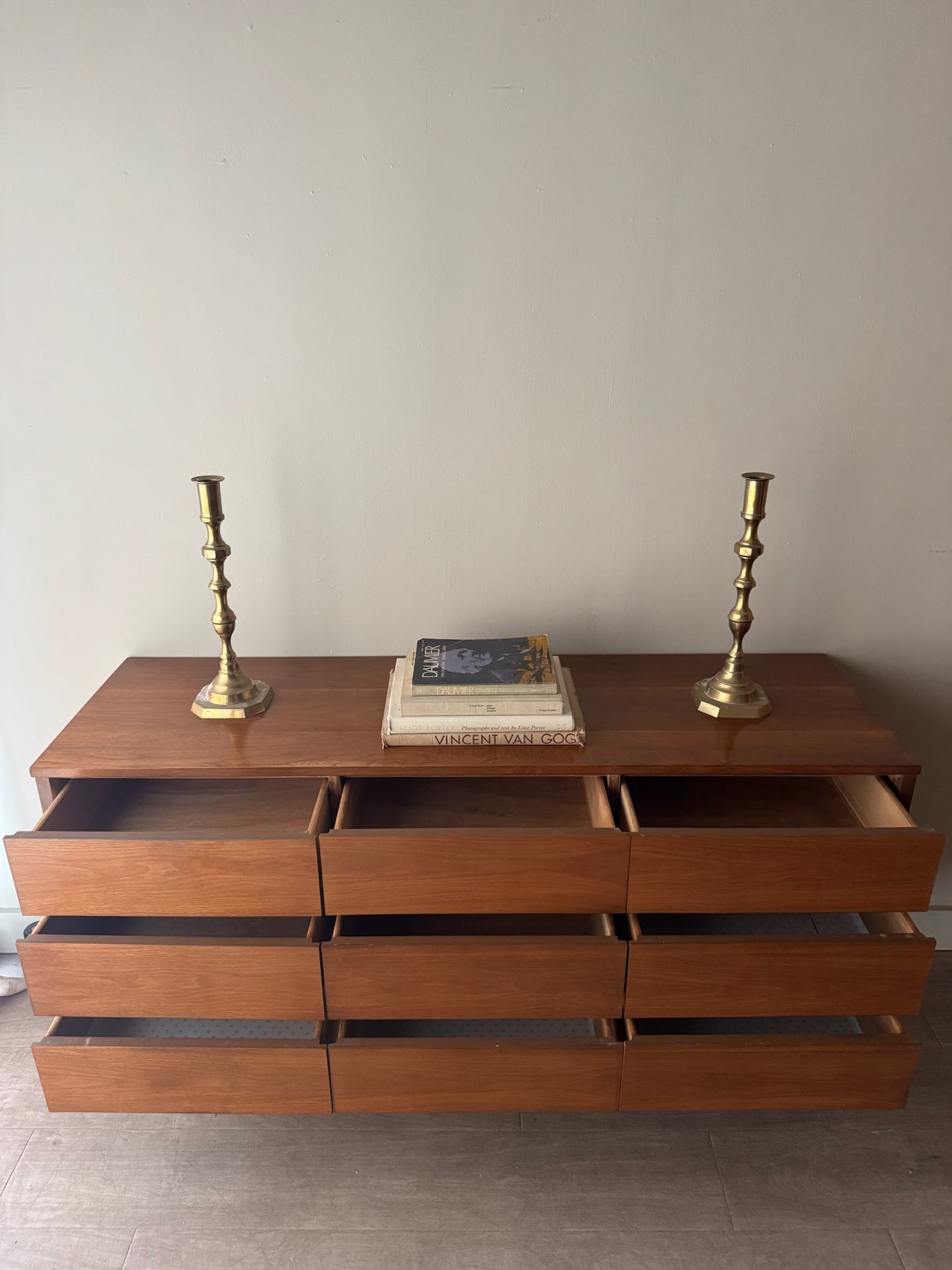 9 drawer walnut dresser
