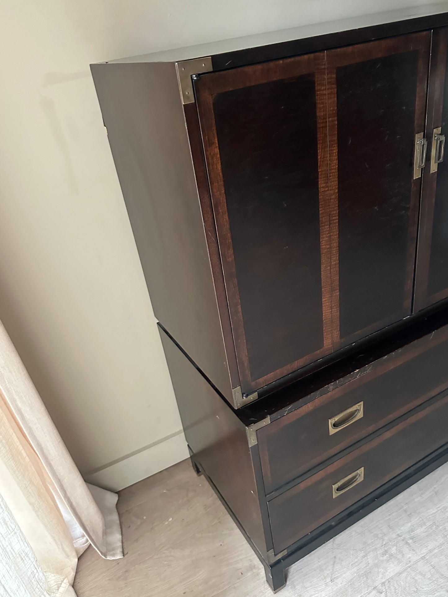 Walnut gentleman’s dresser