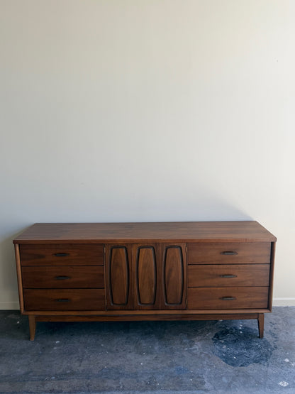 Walnut 9 drawer dresser