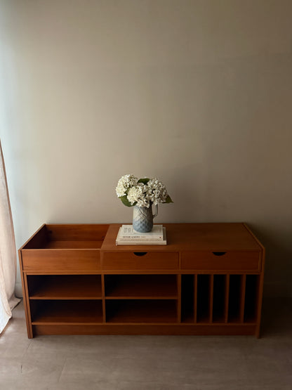 Danish teak two piece console