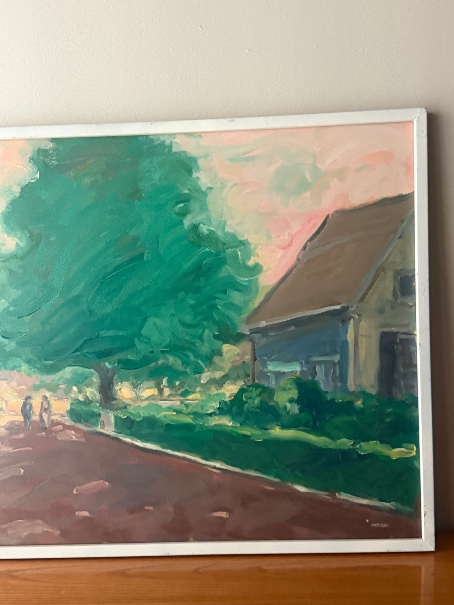 Cityscape by James R. Pascucci (1928–2015). Signed.