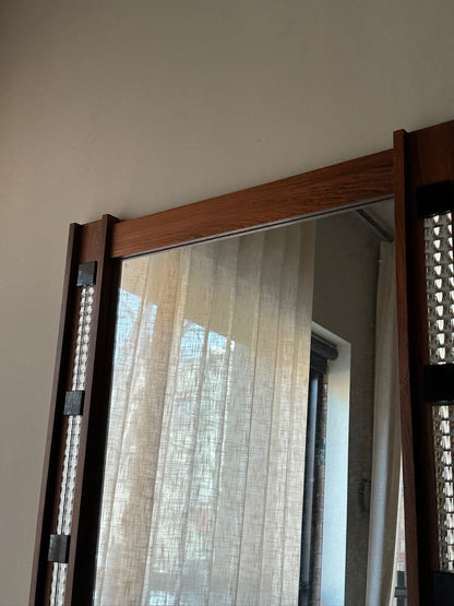 Aarhus rosewood and ceramic tile mirror