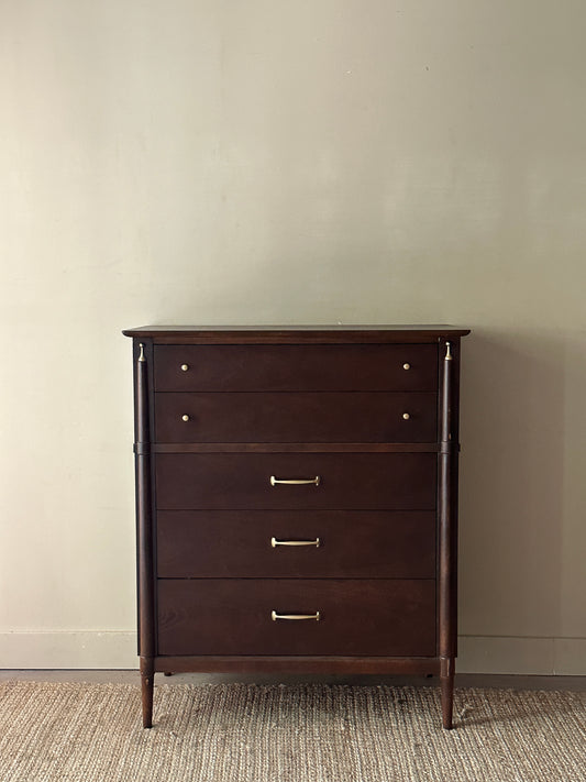 Walnut tall boy