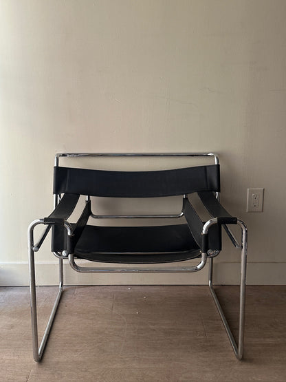 Black Wassily style chair