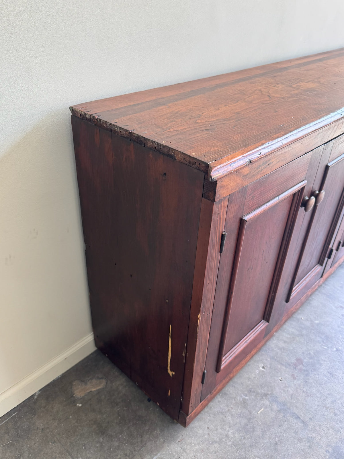 Stained pine sideboard