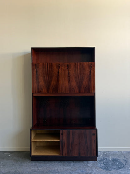 Danish rosewood bookcase cabinet