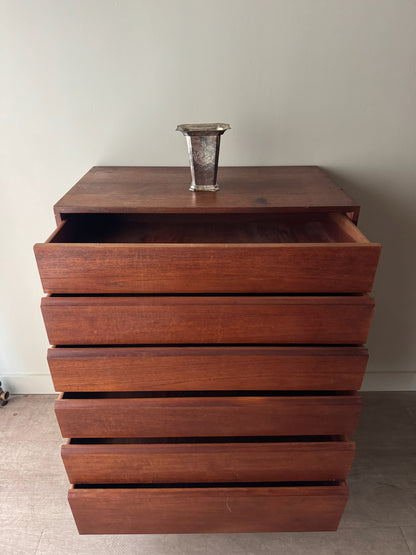 Walnut tallboy dresser