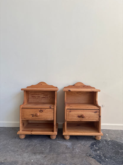 Pine nightstands. Sold as a pair.
