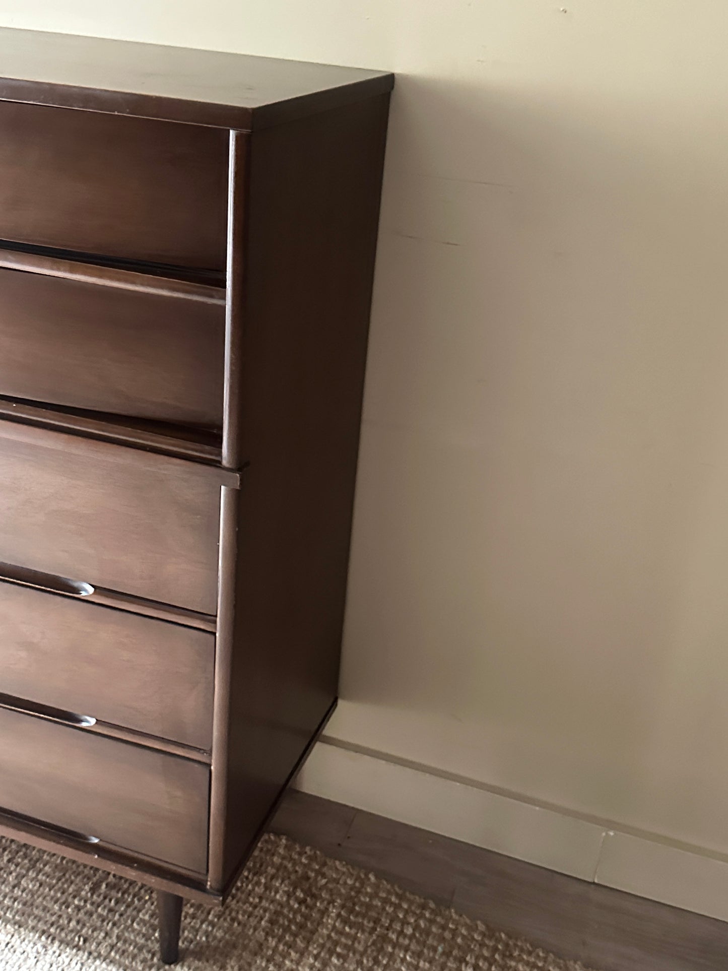 Dark walnut tallboy