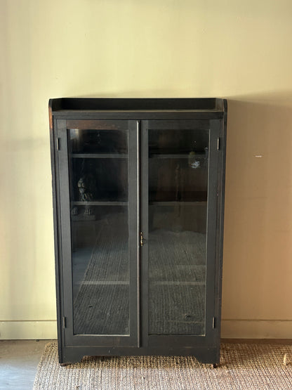 Black painted display case