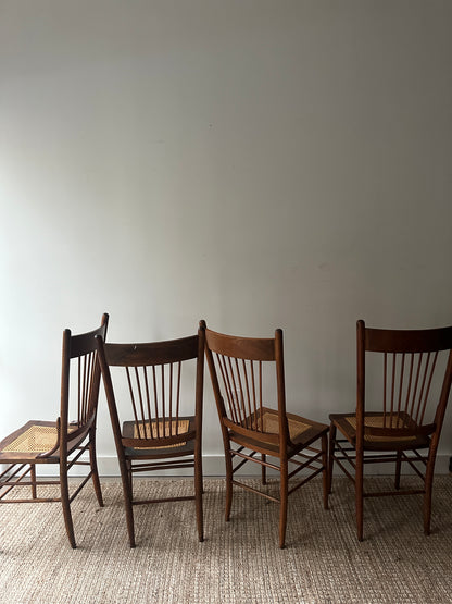 Victorian cane seat chairs. Sold individually.